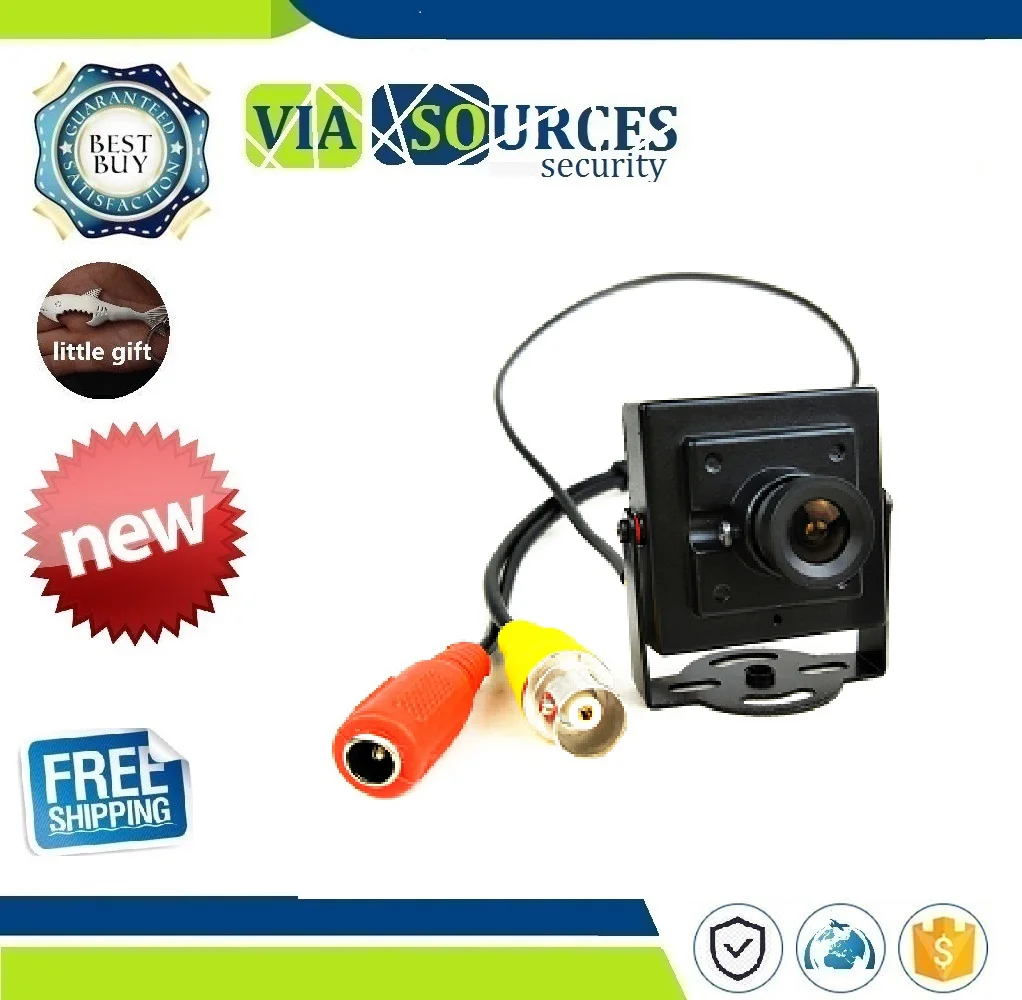 

CCTV 700TVL Analog Security Camera 3.6MM Lens Mini Metal Body Aerial Photography