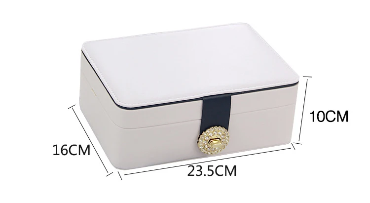Новая Шкатулка Подарочная коробка для ювелирных изделий упаковка для показа большой Для Женщин косметичку 2 слоя Роскошные серьги уха