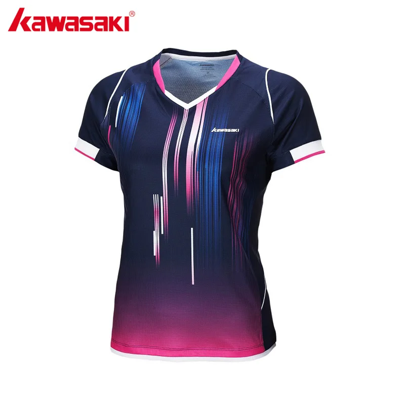 

KAWASAKI Summer Gym Fitness Women Outdoor Sports T-Shirt Quick Dry Short Sleeve Running Badminton Table Tennis T Shirt ST-172002