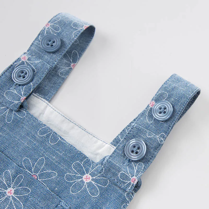 DB7355 dave bella весенние модные джинсовые комбинезоны для маленьких девочек детская одежда для малышей милый комбинезон для малышей