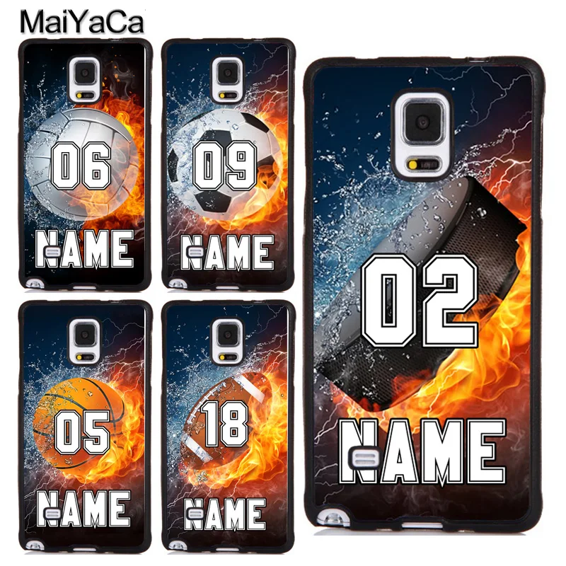 

MaiYaCa PERSONALIZED NUMBER NAME Hockey BASKETBALL Case For Samsung Galaxy S5 S6 S7 edge S8 S9 S10 Plus Lite Note 9 8 Back Cover