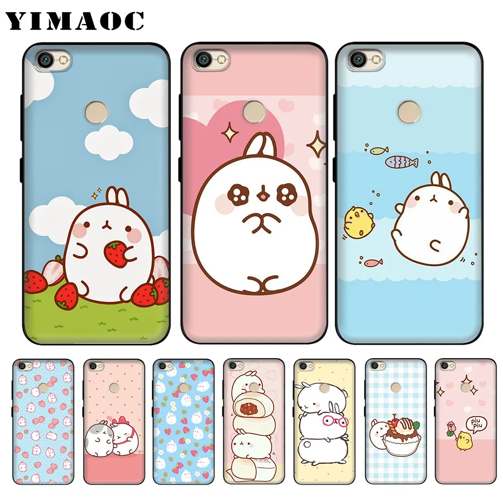 

YIMAOC Molang rabbits Cutest Kawaii Box Potatoes Soft Case for Xiaomi Redmi 4A Note 4X 5 Plus 5A Pro Prime