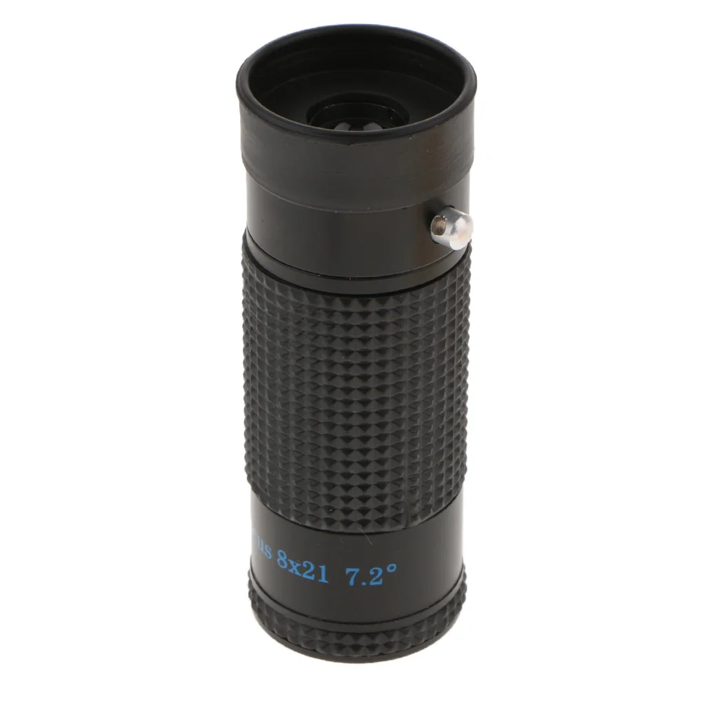 Mini Extra Short Focus 8x21 Monocular Typoscope Microscope Kits Black for Outdoor Sports Events Concert Bird Watching Camping