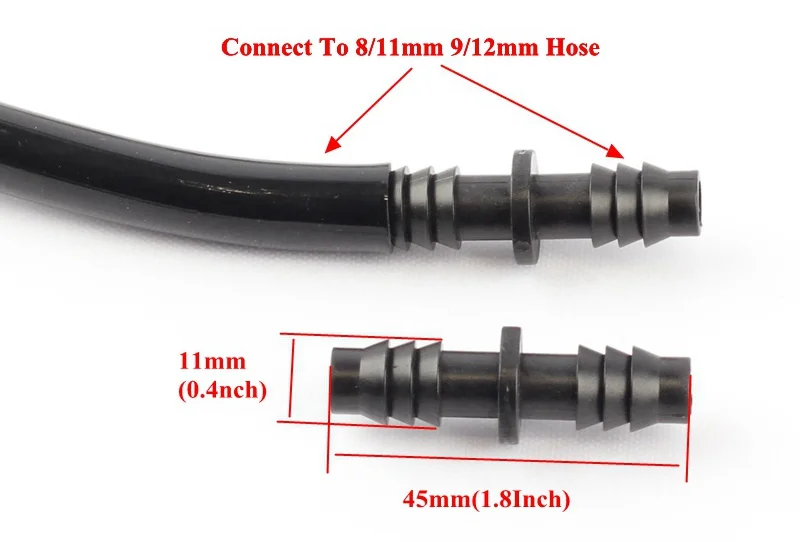 25 шт. 8/11 мм или 9/12 мм прямой шланг разъем сад орошения трубы Совместное микро орошения запчасти шланг ремонт разъем