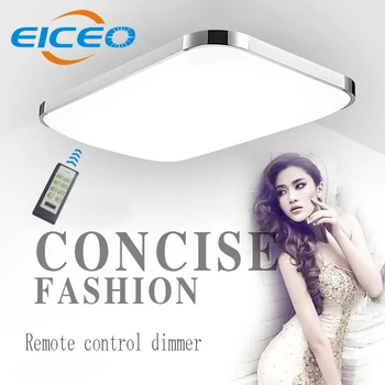 

(EICEO)LED Ceiling Lamp Modern Minimalist Rectangular Living Room Bedroom Restaurant Lighting Remote Control Dimmer iphone style