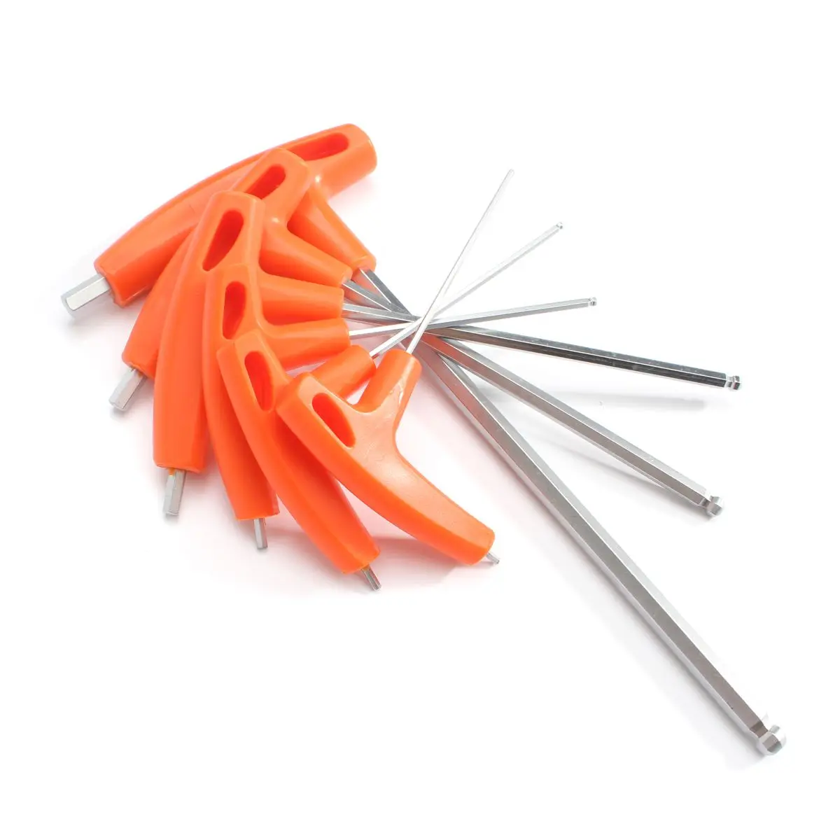 Skup Doersupp 6 sztuk zestaw H2 H8mm T uchwyt Ball zakończone zestaw kluczy sześciokątnych o długim zasięgu wkrętak imbusowy klucz 2 \\ 2.5 \\ 3 \\ 5 \\ 6 \\ 8mm