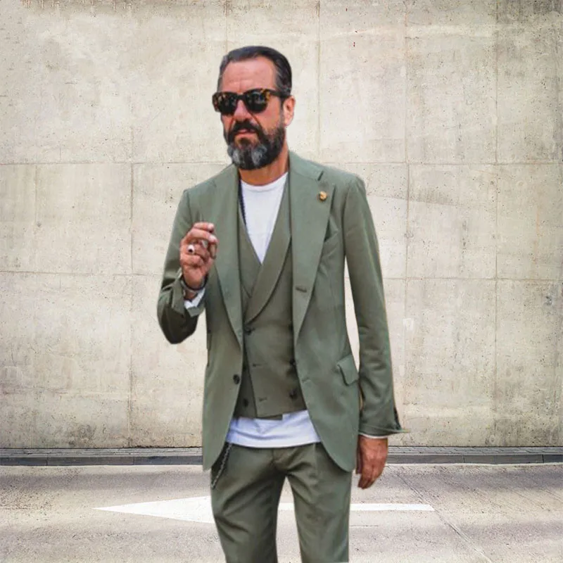 Latest-Coat-Pant-Designs-Olives-Green-Double-Breasted-Vest-Men-Summer-Suits-Casual-3-Pieces-Tuxedos