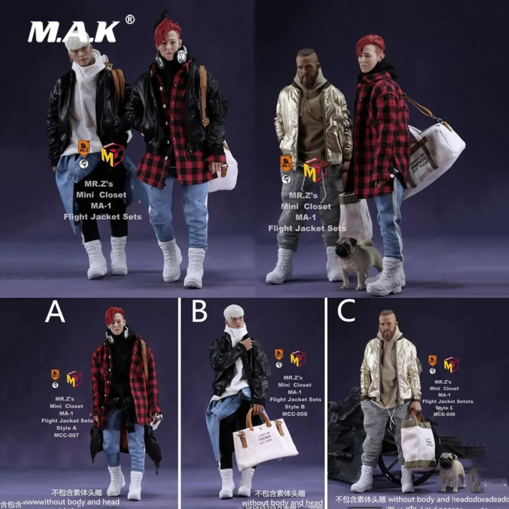 1/6 Fashion Custom Air Force Jacket set Punk jacket set with Canvas bucket bag F 12 Inches G-DRAGON male Body Action Figures 1/6 Fashion Custom Air Force Jacket set Punk jacket set with Canvas bucket bag F 12 Inches G-DRAGON male Body Action Figures