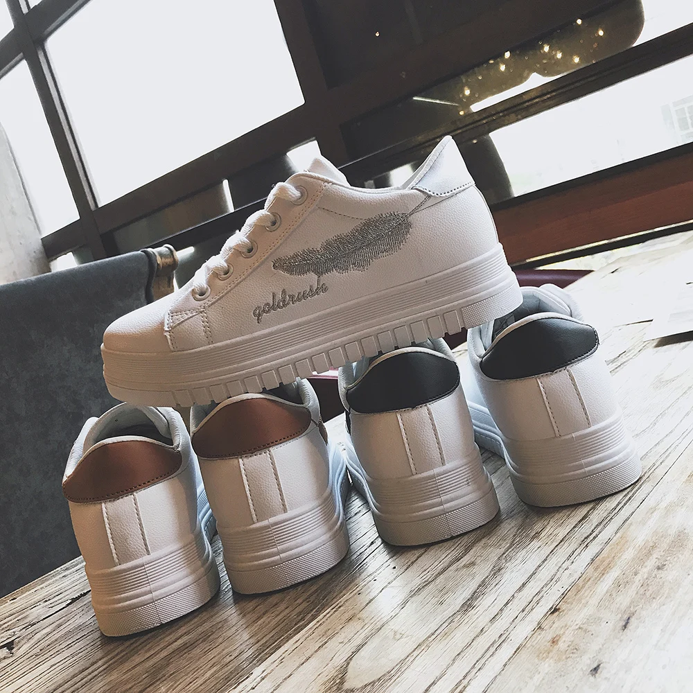 Women Casual Shoes 2018 Spring Summer PU Leather Shoes Woman Platform Lace-Up Fashion Embroidery Breathable Women Sneakers_2108 (8)