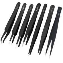 1 шт. безопасный антистатический прецизионный Пинцет Pinzas Pincet из нержавеющей стали ESD пинцет Инструменты для ремонта электроники
