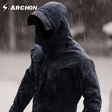 s.archon M65 Army Clothes Tactical Windbreaker Men Winter Autumn Jacket Waterproof Wearproof, Windproof, Breathable Fishing autumn m65 jungle hooded jacket outdoor hiking hunting detachable liner windbreaker army tactical windproof waterproof coat