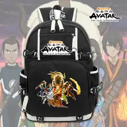 Аватар: "Повелитель стихий" Аанг рюкзак черный Досуг ежедневно рюкзак для путешествий студент школьный рюкзак ноутбук рюкзак