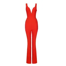 Новинка года Chic Мода Глубокий Vneck спинки для вечерние женщин знаменитости партия боди повязки комбинезон