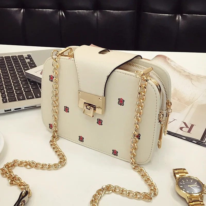 

Famous Brand Female Bag 2019 Korean Fashion Mobile Phone Chain Small Square Shoulder Ladies Messenger Bag