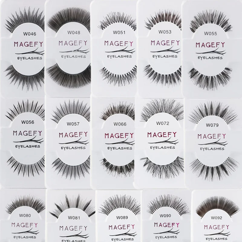 

1 Pair False Eyelashes Handmade Natural Long Thick Wispy False Eye Lashes Makeup Extension Lashes Cosmetics Multi-style