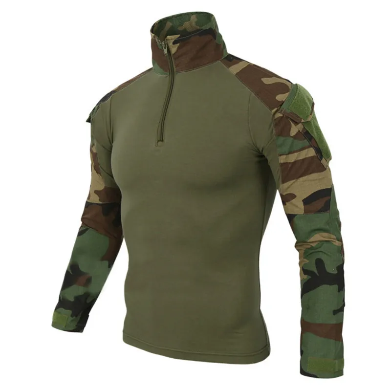  Military Multicam Army Combat Shirt Uniform Tactical Shirt with Elbow Pads Camouflage Hunting Cloth