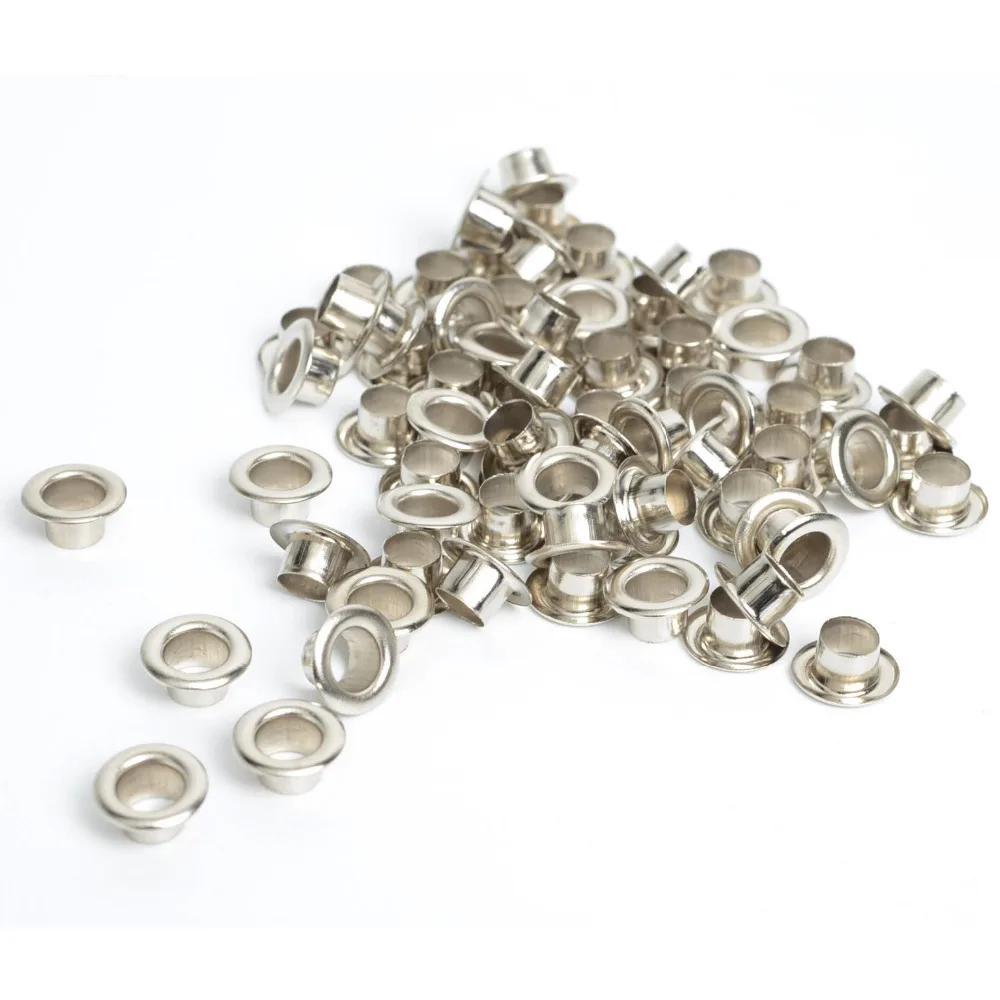 Eyelet Grommet Ring 100PCs 5mm Round Metal Eyelets For Scrapbook Clothes Shoe Bag Belt Sewing Part