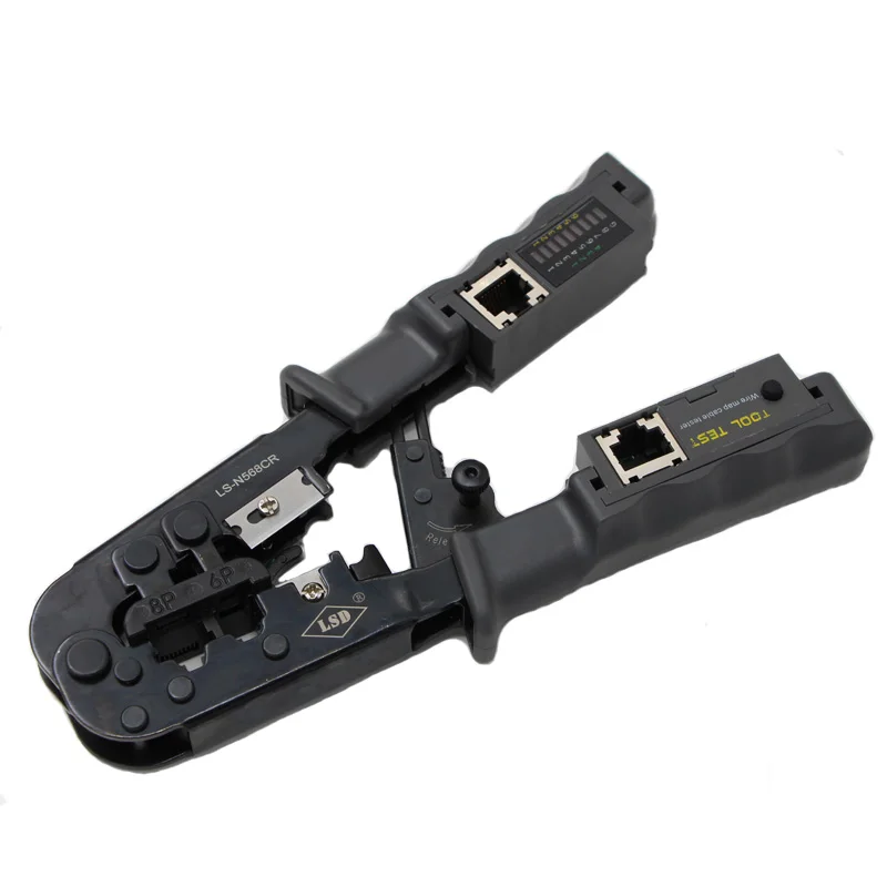 LS N568CR сетевой тест обжимной инструмент для UTP и STP кабелей RJ45 8P8C RJ12 RJ11