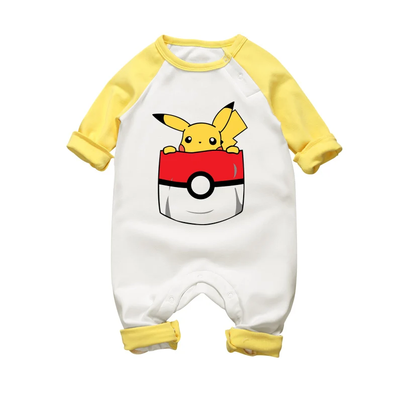 2017 New Cute Pikachu Cotton Baby Jumpsuit Newborn Baby ...
