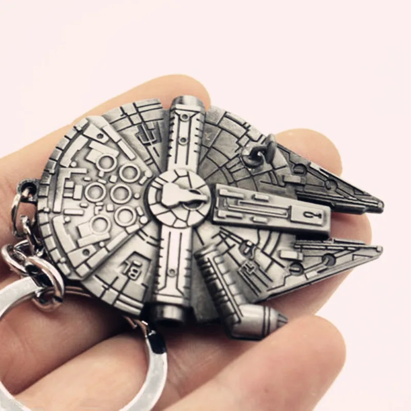 

New Star Wars Millennium Falcon Metal Keyring Keychain Silver Color GM390