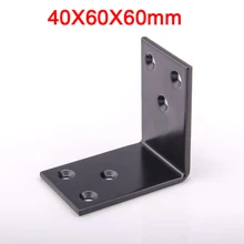 10PCS Black Furniture Corner Braces L Shape Right Angle Frame Board Support Holder Brackets Furniture Connectors 40X60X60X3.2mm cofa 10pcs furniture cabinet fastener corner braces angle brackets white
