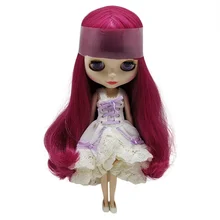 Фабрика Blyth кукла Обнаженная кукла волнистые волосы фиолетовый красный 4 цвета для глаз