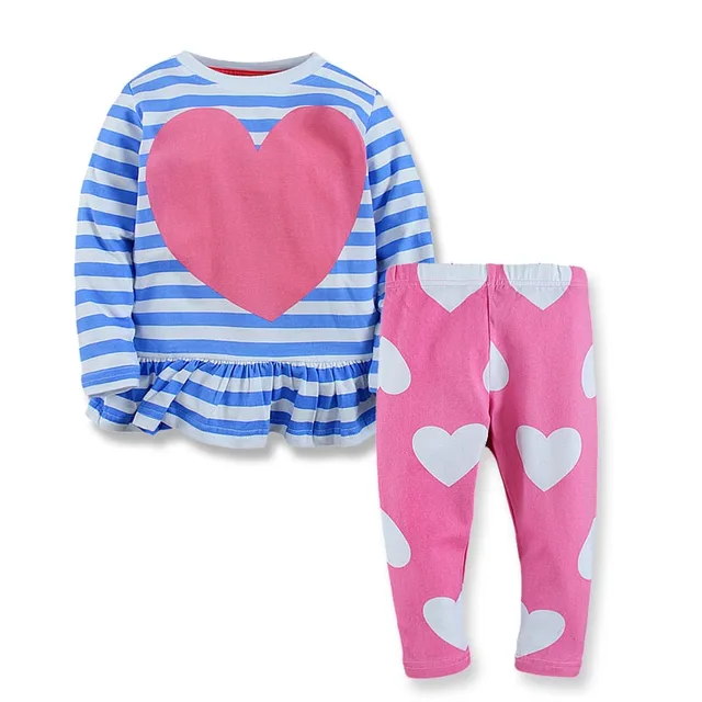 New Arrival Baby Girls Pajamas Sets,Autumn Long Sleeve Sleepwear Cotton