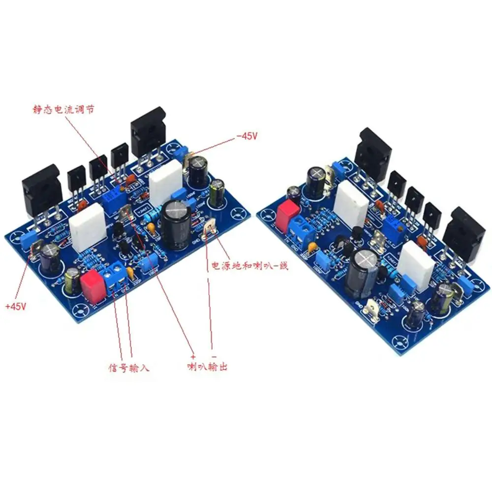 

One Pair IRF240 100W +100W Assembled FET MOS stereo Amplifier Finished Board