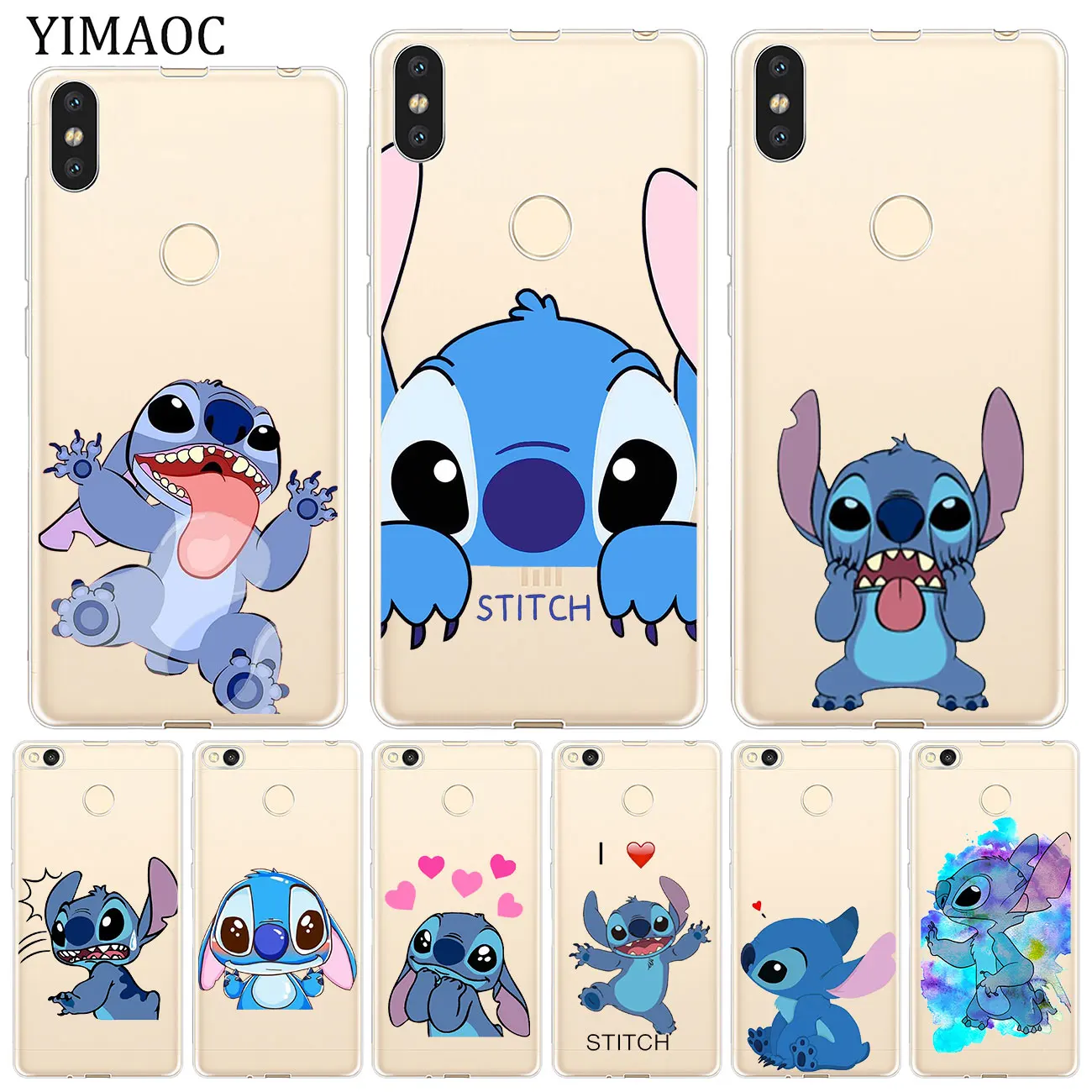 

YIMAOC Lilo Stitch Pengiun Star Baby Soft Case for Xiaomi Mi 9 9T CC9 CC9E A3 Pro 8 SE A2 Lite A1 MiX 2S MAX 3 pocophone f1