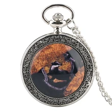 Серебряный Ретро Hufflepuff Барсук Хогвартс школьный Цвет кварцевые карманные часы Аналоговые в виде кулона ожерелье часы цепь подарки