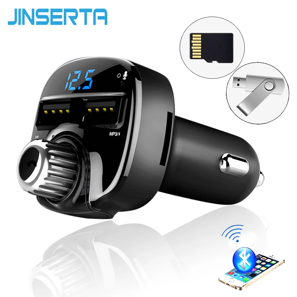 JINSERTA Car Styling Bluetoot FM Transmitter Car MP3 Audio Player FM