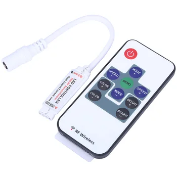 

RF10 key radio frequency controller 5-24V wireless rgb strip light with dimmer