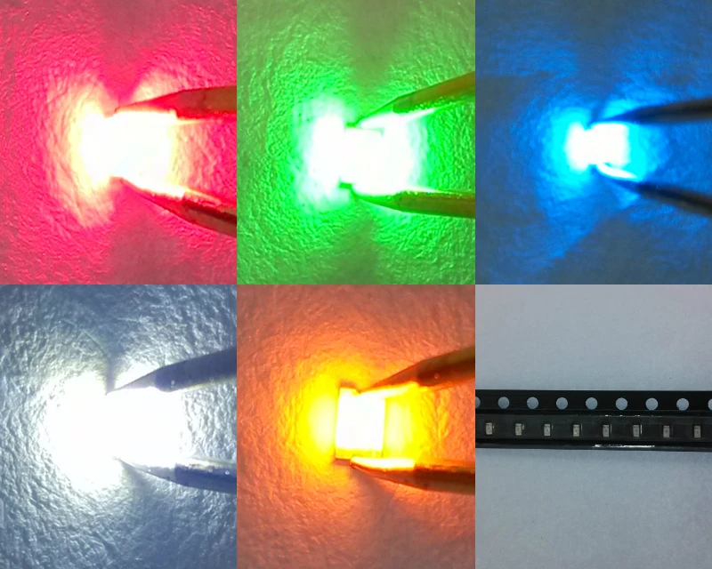 5 colors x20pcs =100pcs SMD 0603 led Super Bright Red/Green/Blue/Yellow