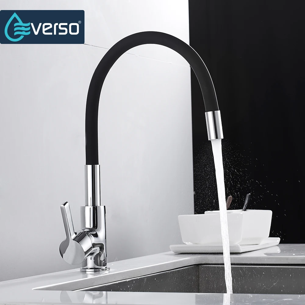 EVERSO Silica Gel Nose Any Direction Rotating Kitchen Faucet Cold and
