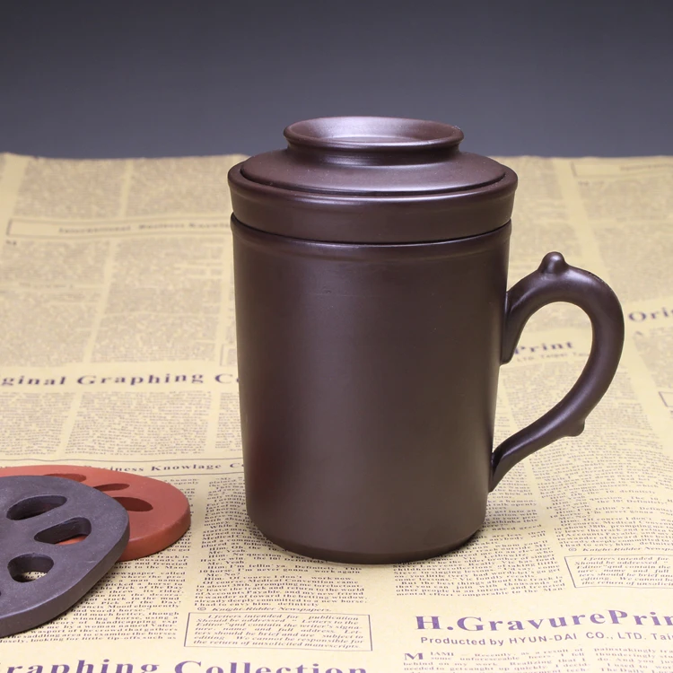 Чайная чашка исинь рука три части лайнер фильтр фиолетовый чай чашка с крышкой около 350 мл ситечко чашки чая C