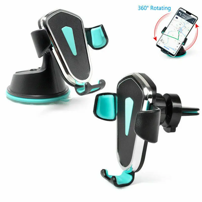 

2 in 1 Dashboard Phone Holder with Air Vent Clip in Car Universal for Smartphones Auto Gravity Holder Stand Support No Magnetic