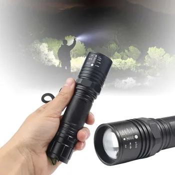 

Focus 3000 Lumens 4 Modes LED 18650 Flashlight Torch Lamp Powerful Zoomable bike light super Bright flashlight PJW