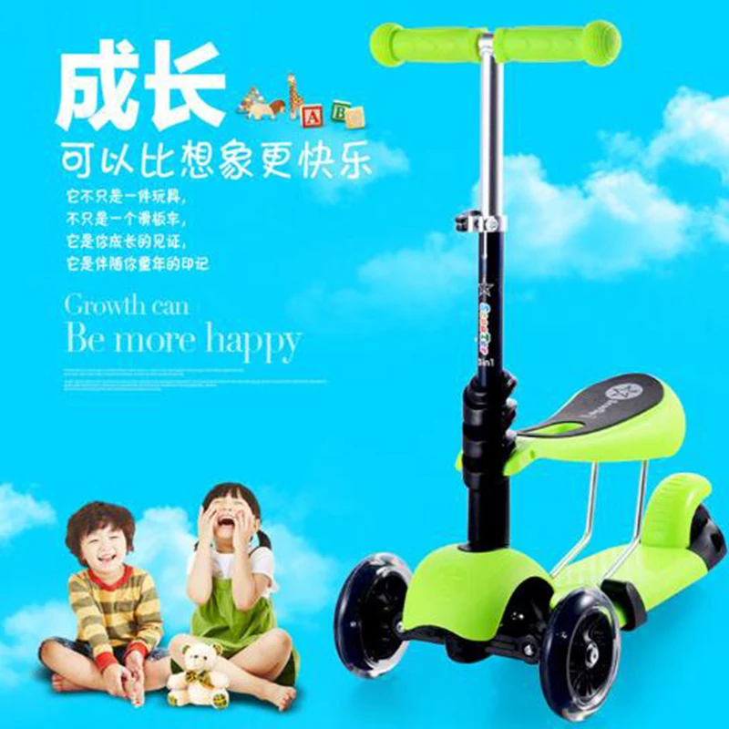 2017 kids triple scooters car baby walker for 1 7 years old children
