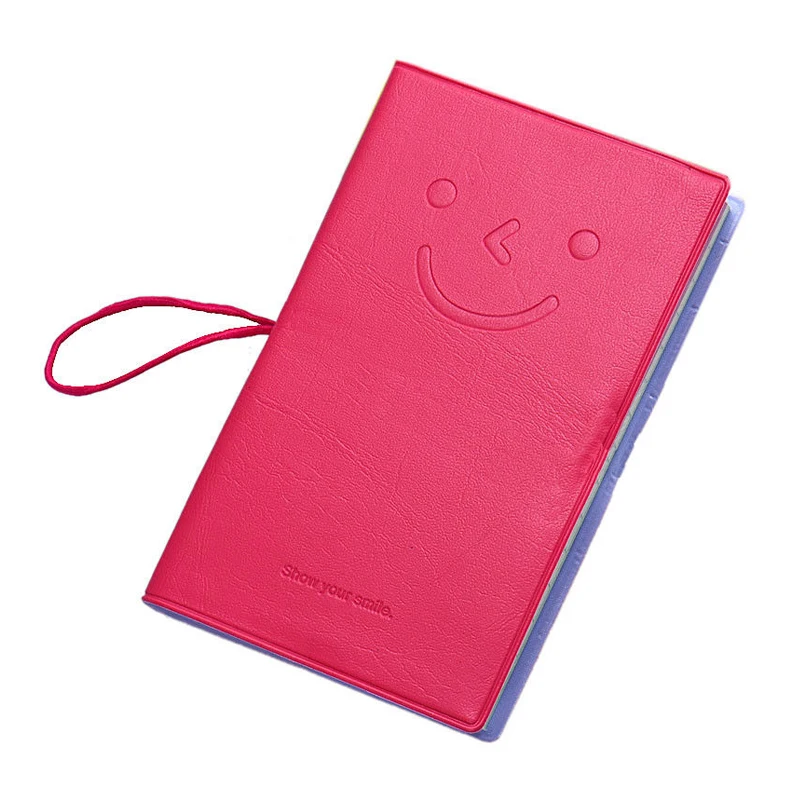 

Retro Notebook Memo Daily Emoticon Leather Book Blocks Pocket Notes SIX-COLOR