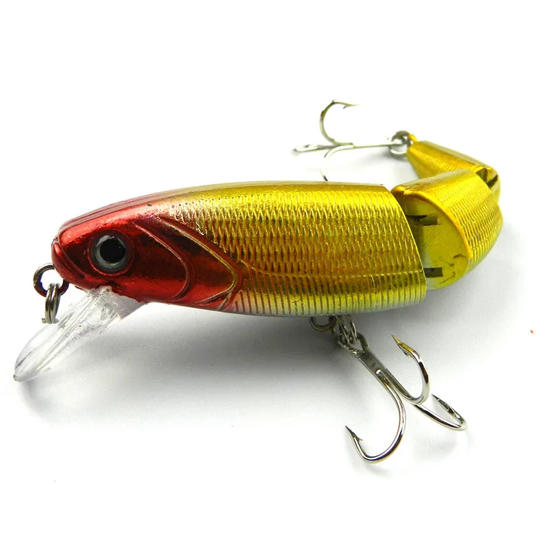  HOT Fishing Lures 14g Pesca 10.5cm Isca Jointed Hard Bait Swimming Depth Plastic Hooks 3D Eyes HV99