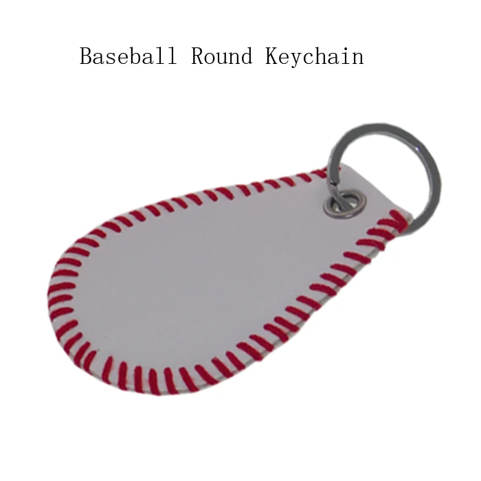Софтбол или бейсбольная кожа прошитый брелок с разделенным кольцом в комплекте - Цвет: baseball keychain