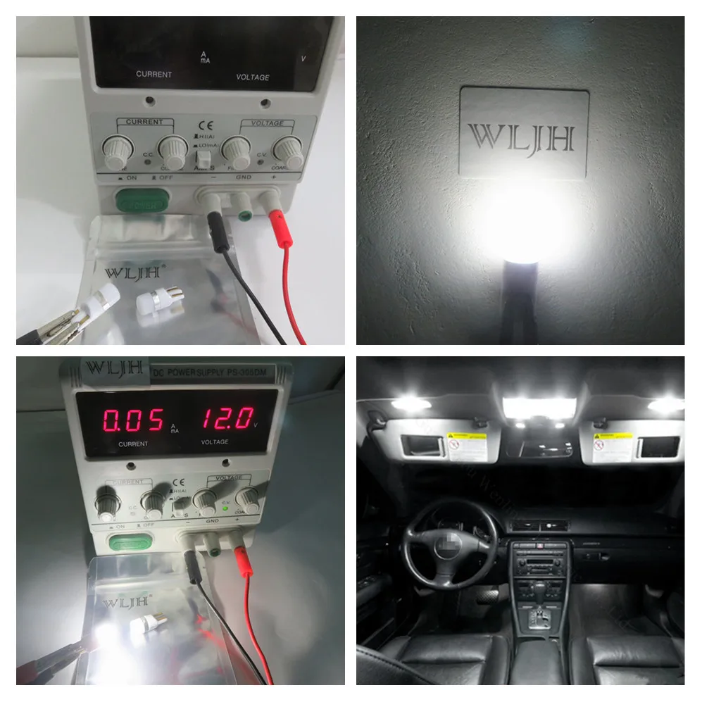 WLJH 2x Автомобильный свет T10 LED W5W лампа 3030SMD 194 168 светодиодные клиновидные огни