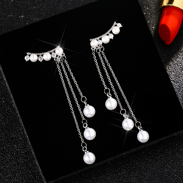 Style Simulated Pearl Earrings For Women Personality Geometric Female Elegant Earring Jewelry Valentine's Day Girl Gift