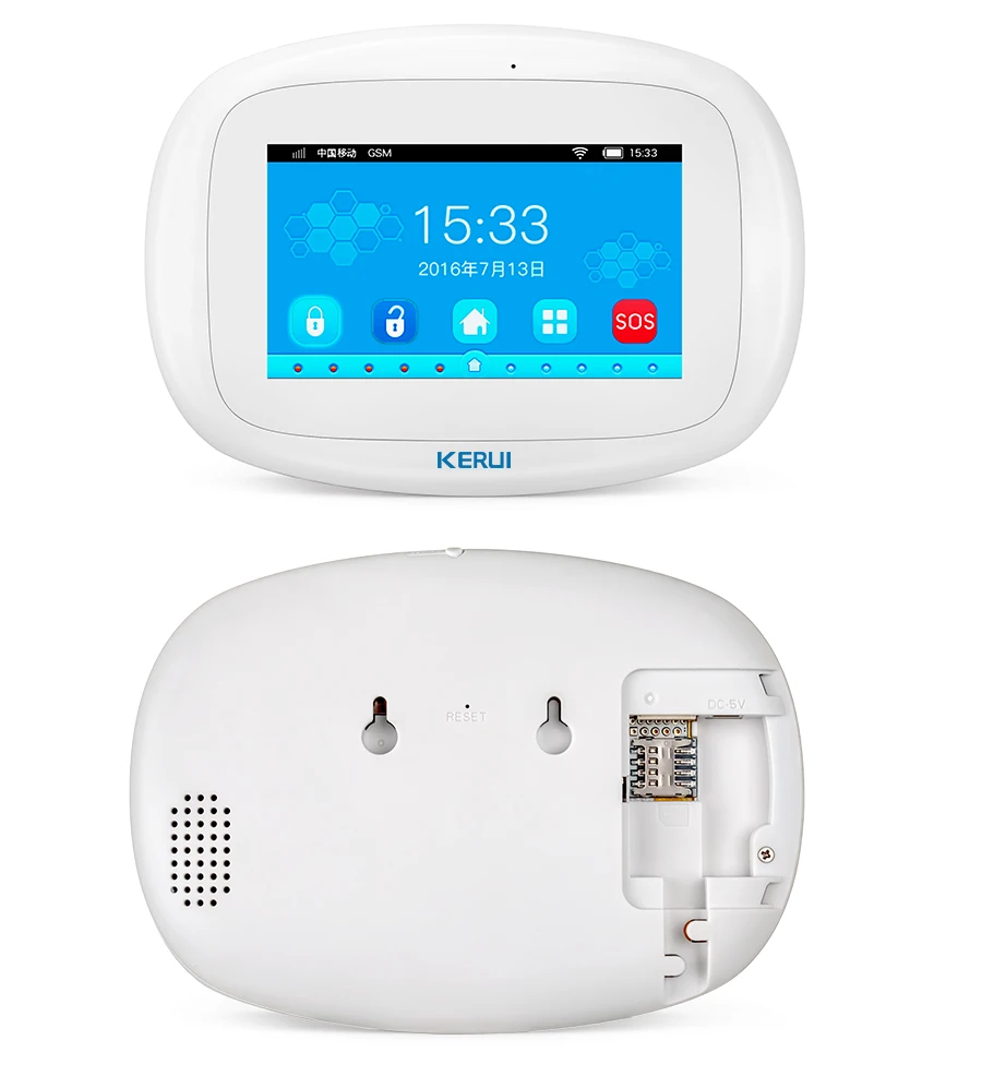 KERUI K52, 4,3 дюймов, цветной дисплей, сенсорный экран, WiFi, GSM, несколько узоров, охранная домашняя охранная сигнализация, хост управления, английский язык