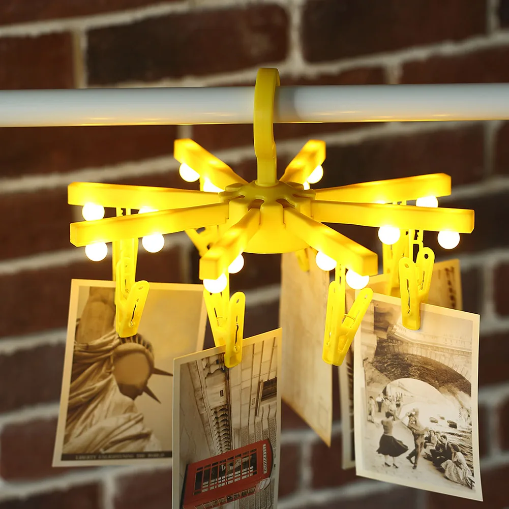 

Creative LED Hanger Night Light Battery Powered Photo Clip Decoration Lamp for Living Room Bedroom ALI88