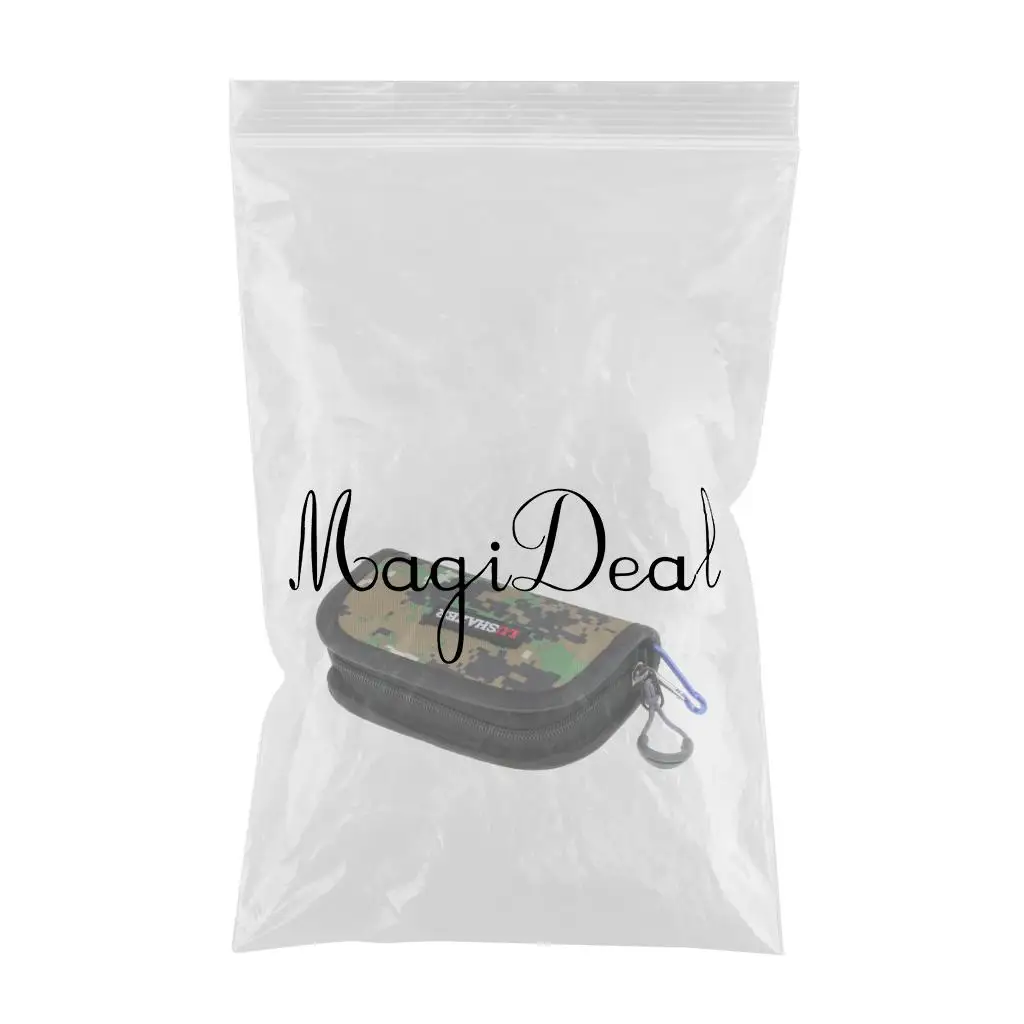 Sunnimix Durable Fishing Spoon Lures Tackle Bag Case Spinner Box Waterproof attach to Vest Backpack Nylon Fabric Spoon Bag