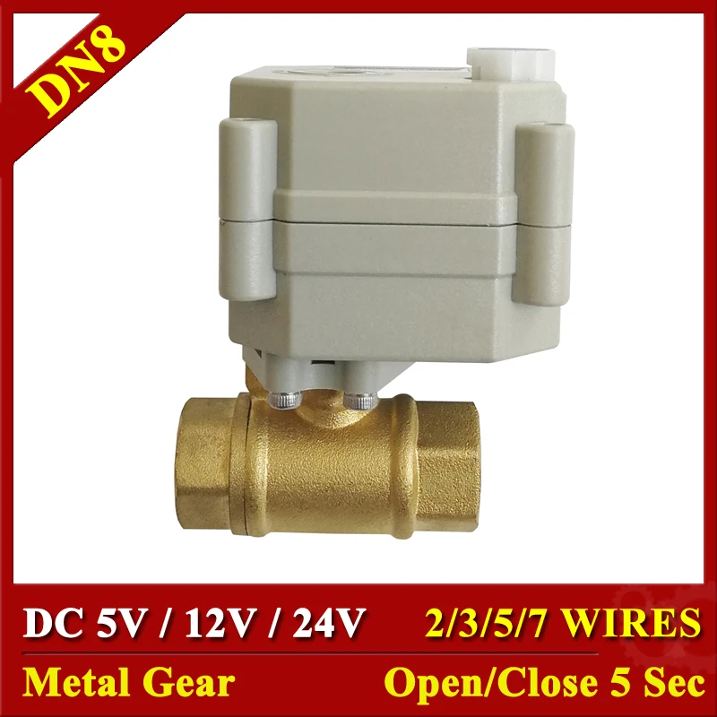 

Tsaifan TF8-B2 Series Electronic Valve 1/4" DC5V 12V 24V Motorized Valves 1.0Mpa control de nivel de agua