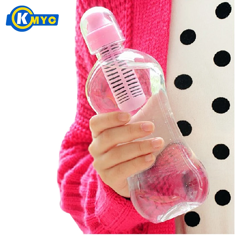 KMYC 500ML Outdoor Activated Carbon Filter Water Bottle Sport Shaker