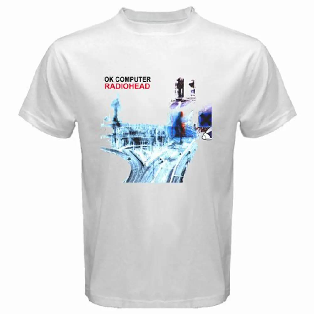 Новый RADIOHEAD OK COMPUTER Логотип рок-группы Для мужчин белая футболка Размеры S 3 XLFunny футболки Новый RADIOHEAD OK COMPUTER Логотип рок-группы Для мужчин белая футболка Размеры S 3 XLFunny футболки