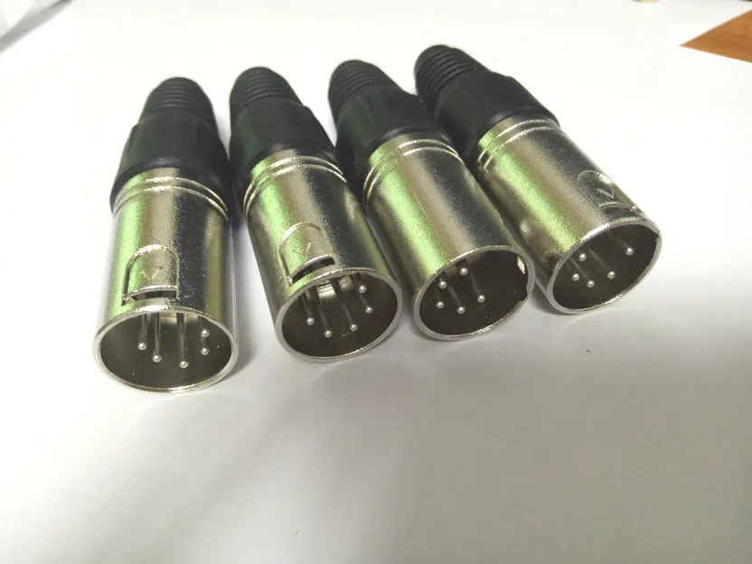 10PCS 5 Pin XLR Male Solder CONNECTOR for Microphone Cablein